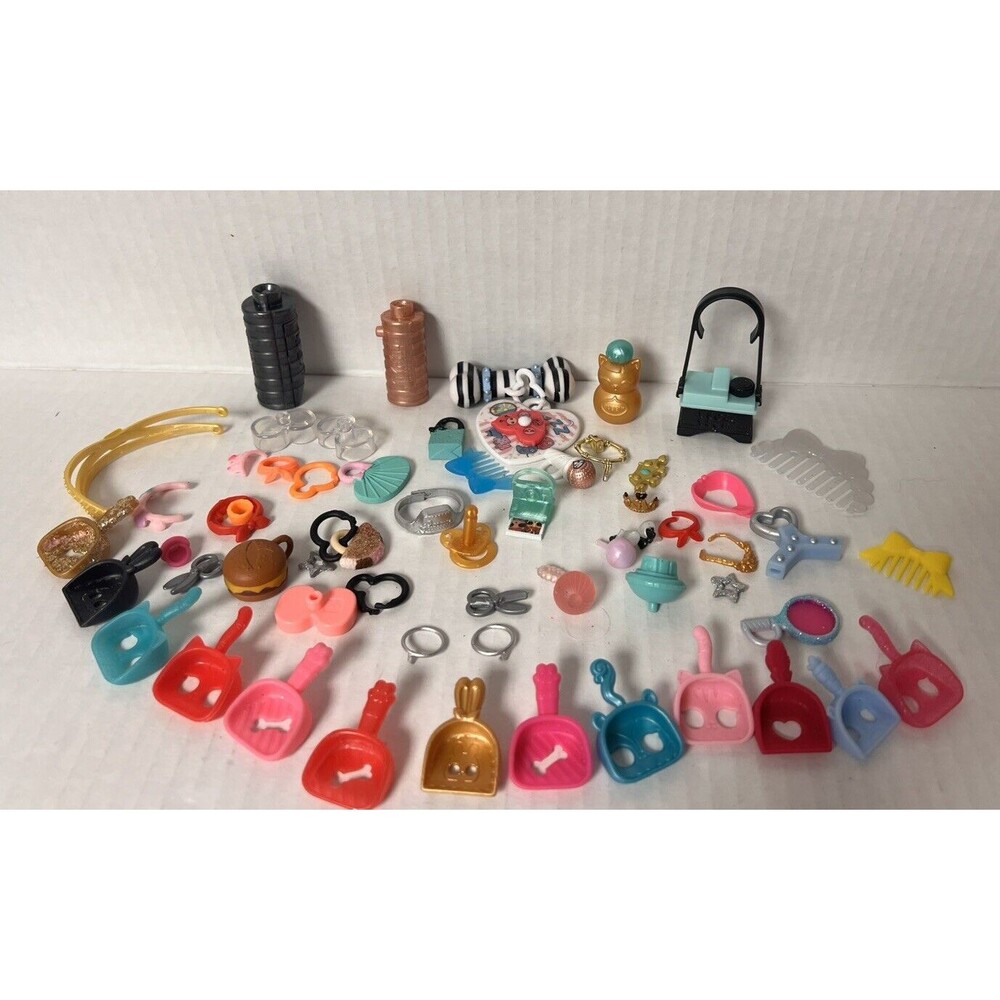 Lol Surprise Doll Accessory Lot Tiara Microphone Combs Earrings Ect 62 Pieces